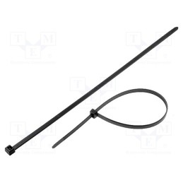 100 pcs x HELLERMANNTYTON - 111-12060 - Cable tie, L: 390mm, W: 7.6mm, polyamide, 535N, black, Ømax: 100mm