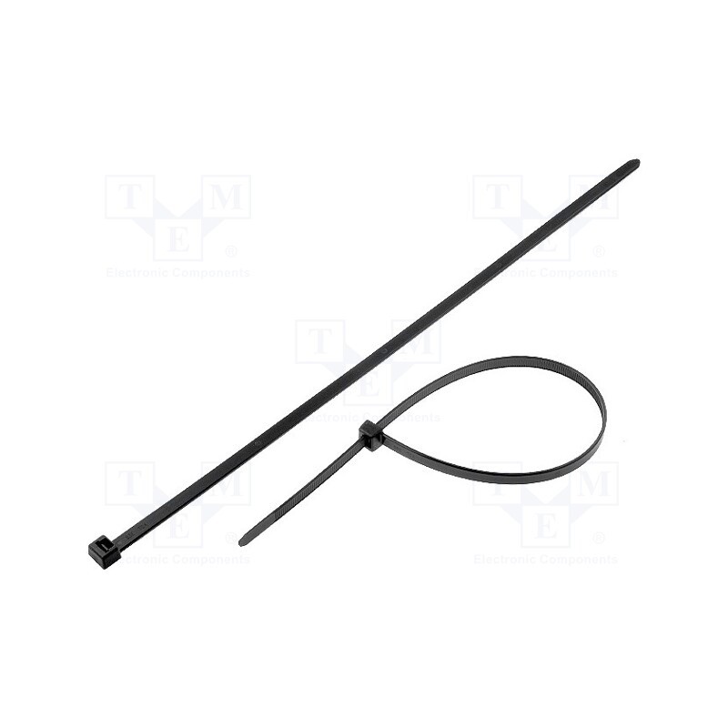 100 pcs x HELLERMANNTYTON - 111-12060 - Cable tie, L: 390mm, W: 7.6mm, polyamide, 535N, black, Ømax: 100mm
