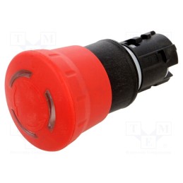 1 pcs x SIEMENS - 3SU1001-1HB20-0AA0 - Switch: emergency stop, 22mm, Stabl.pos: 2, red, mushroom, Pos: 2