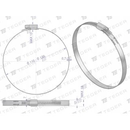 Reinforced clamp 110 130 snail obe