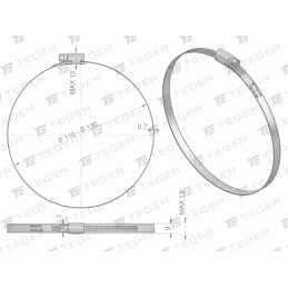 Clamping band 110 130 snail clamp w2 st