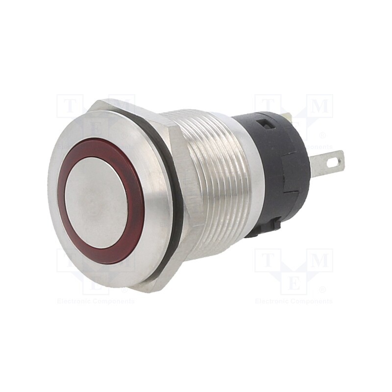 1 pcs x SWITCH COMPONENTS - PD-1E-DC-9-RL - Switch: vandal resistant, Pos: 2, SPDT, 10A/14VDC, IP67, ON-(ON)