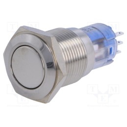 1 pcs x BULGIN - MP0045/1E0NN000 - Switch: vandal resistant, Pos: 2, DPST, 3A/250VAC, OFF-ON, MP00
