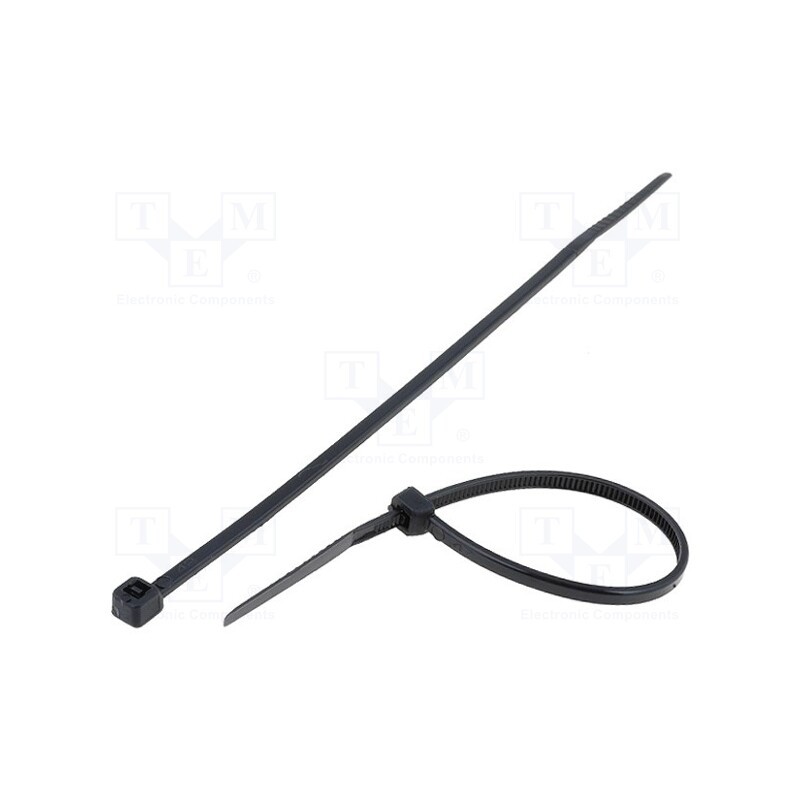 100 pcs x KSS WIRING - CV-120SW - Cable tie, L: 120mm, W: 2.5mm, polyamide, 78.5N, black, Ømax: 30mm