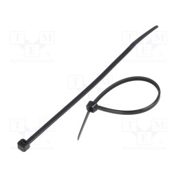 100 pcs x KSS WIRING - CV-140BK - Cable tie, L: 142mm, W: 3.2mm, polyamide, 176.5N, black, Ømax: 35mm