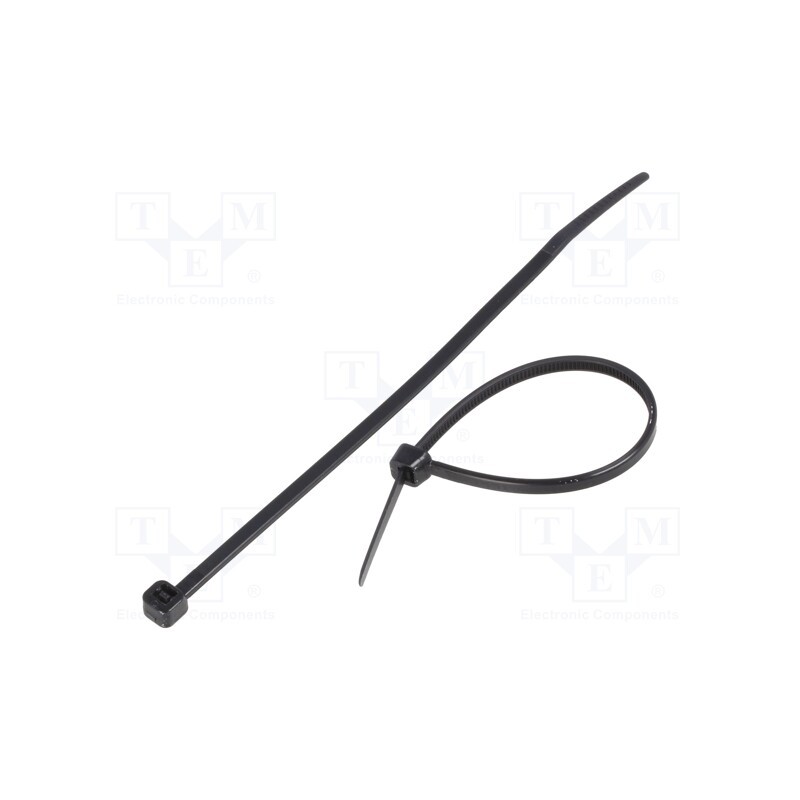 100 pcs x KSS WIRING - CV-140BK - Cable tie, L: 142mm, W: 3.2mm, polyamide, 176.5N, black, Ømax: 35mm
