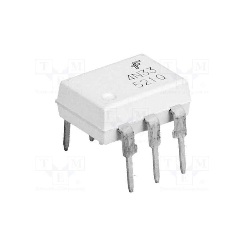 2 pcs x ONSEMI - 4N33M - Optocoupler, THT, Ch: 1, OUT: Darlington, Uinsul: 2.5kV, Uce: 30V