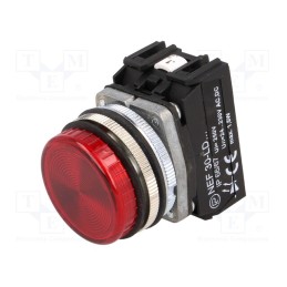 1 pcs x PROMET - NEF30-LDC 24-230V AC/DC - Control lamp, 30mm, NEF30, -15÷30°C, Illumin: LED, Ø30.5mm, IP20