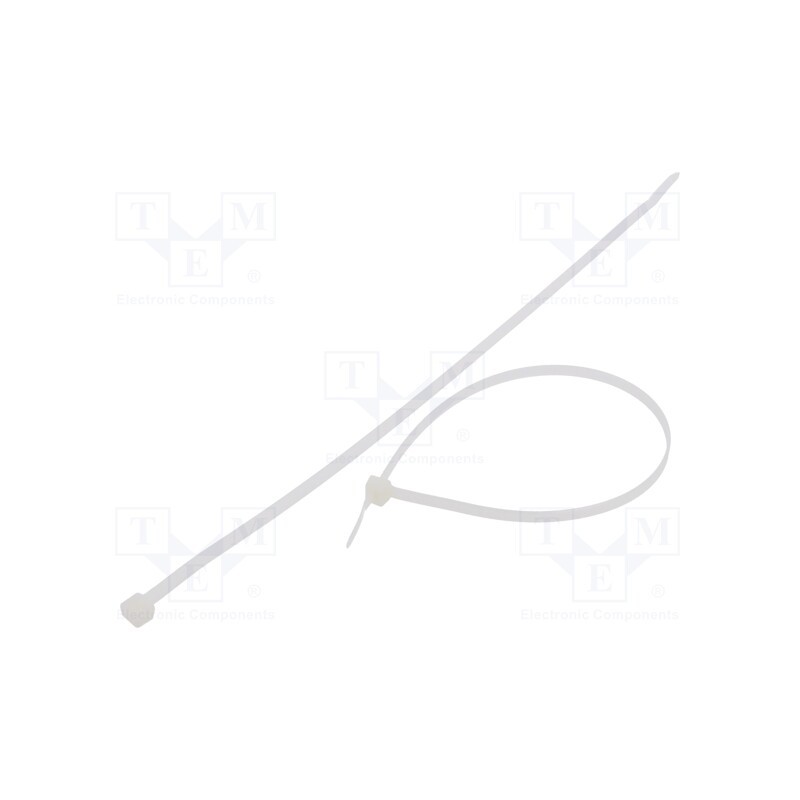100 pcs x FIX&FASTEN - FIX-S-4.8X300T/N - Cable tie, L: 300mm, W: 4.8mm, polyamide, 333N, natural, Ømax: 83mm