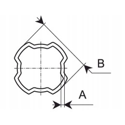 External square profiled pipe h8 s9 oe in