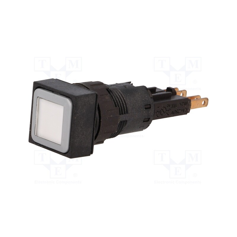 1 pcs x EATON ELECTRIC - Q18LTR-WS/WB - Switch: push-button, 16mm, Stabl.pos: 2, white, filament lamp