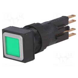 1 pcs x EATON ELECTRIC - Q18LTR-GN/WB - Switch: push-button, 16mm, Stabl.pos: 2, green, filament lamp