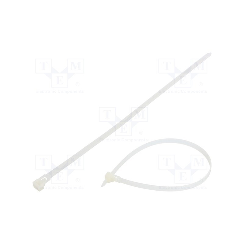 100 pcs x FIX&FASTEN - FIX-TR-7.6X350/N - Cable tie, multi use, L: 350mm, W: 7.6mm, polyamide, 222N, natural