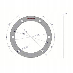 Gasket for internal cover of hub reduction gear c 330 original