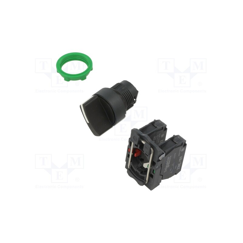 1 pcs x SCHNEIDER ELECTRIC - XB5AD25 - Switch: rotary, 22mm, Stabl.pos: 2, NC + NO, black, none, 3A/240VAC