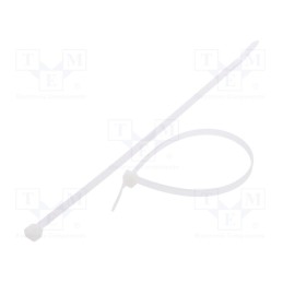 100 pcs x FIX&FASTEN - FIX-S-4.8X215W/N - Cable tie, L: 215mm, W: 4.8mm, polyamide, 222N, natural, Ømax: 58mm