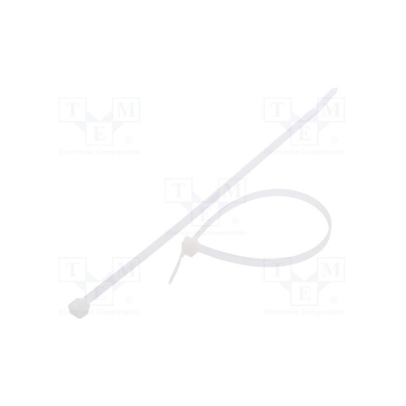 100 pcs x FIX&FASTEN - FIX-S-4.8X215W/N - Cable tie, L: 215mm, W: 4.8mm, polyamide, 222N, natural, Ømax: 58mm