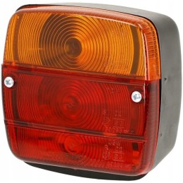 Rear lamp, left square, 12 24v, red