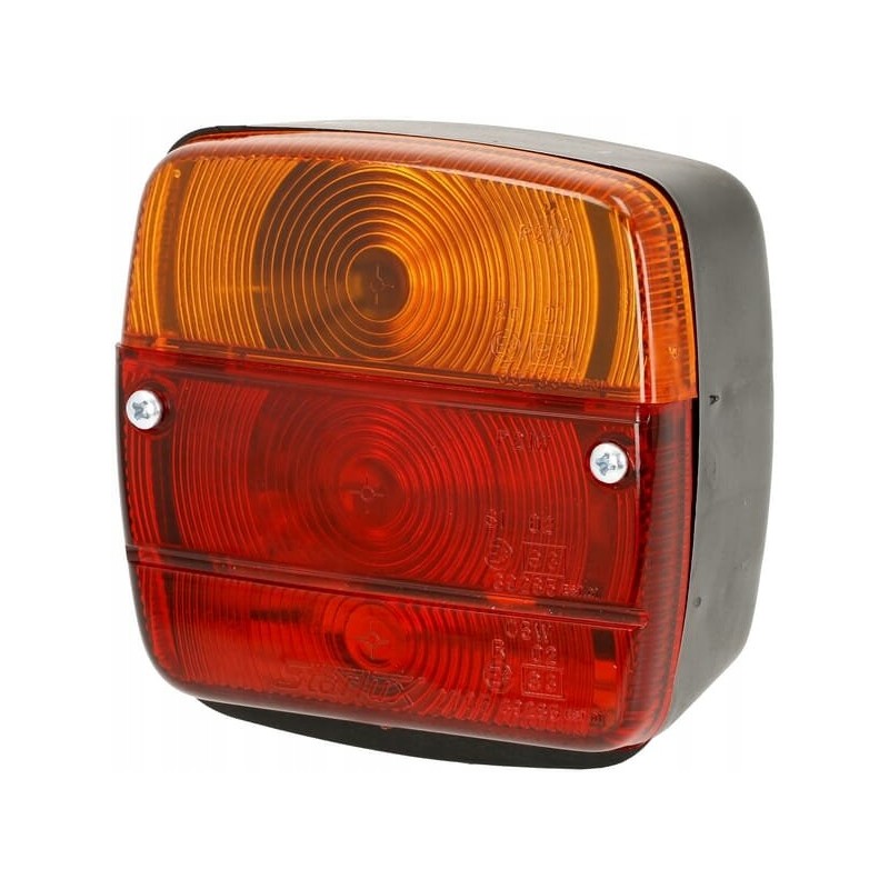 Rear lamp, left square, 12 24v, red