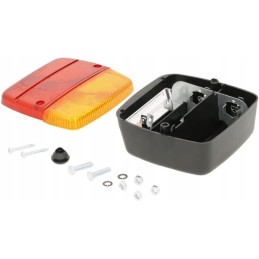 Rear lamp, left square, 12 24v, red