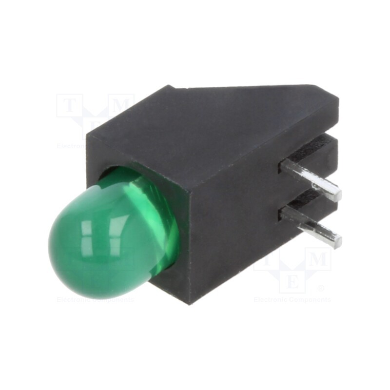 1 pcs x LUMEX - SSF-LXH100GD-01 - LED, in housing, green, 4.85mm, No.of diodes: 1, 20mA, 60°, 2.2÷2.6V
