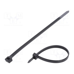 100 pcs x FIX&FASTEN - FIX-S-7.6X213/BK - Cable tie, L: 213mm, W: 7.6mm, polyamide, 533N, black, Ømax: 58mm