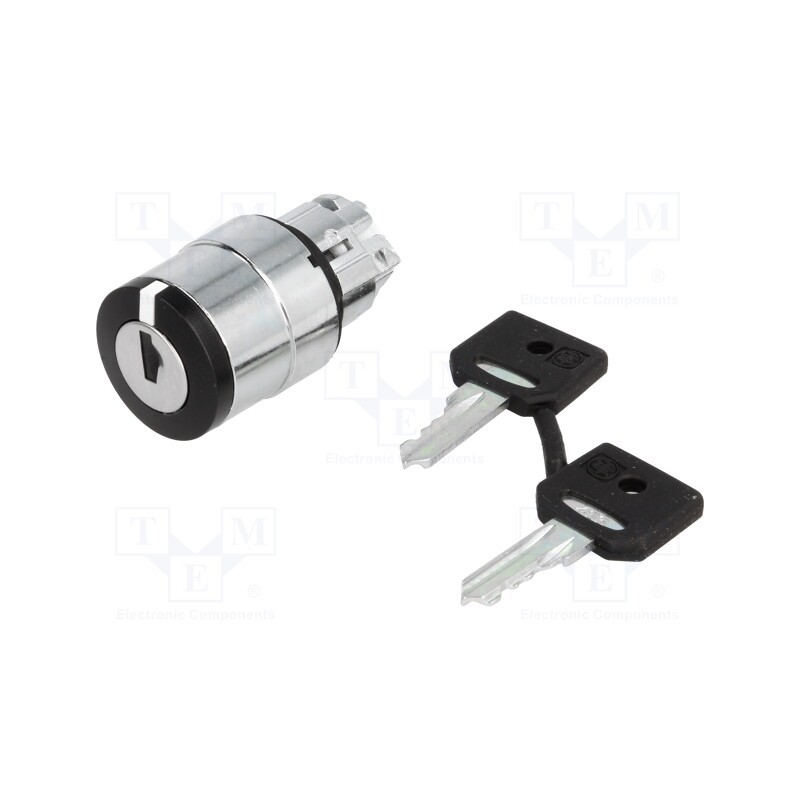1 pcs x SCHNEIDER ELECTRIC - ZB4BG02 - Switch: rotary with key, 22mm, Stabl.pos: 2, black, none, IP66