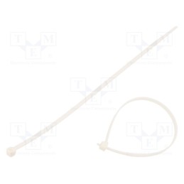 100 pcs x BM GROUP - BMB2036V0 - Cable tie, L: 200mm, W: 3.6mm, polyamide, 180N, white, Ømax: 52.5mm
