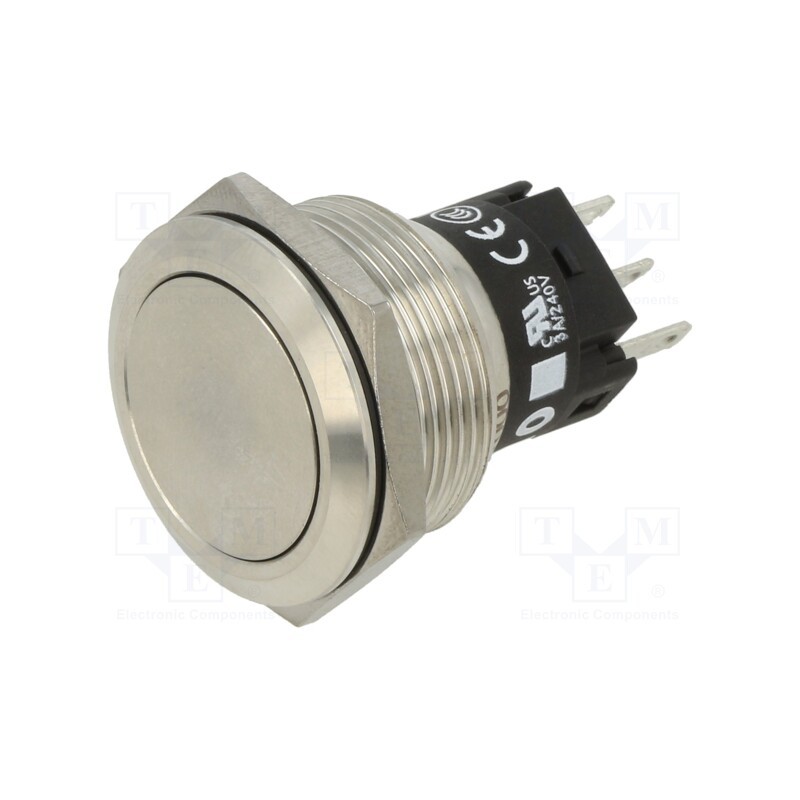 1 pcs x EAO - 82-6651.1000 - Switch: vandal resistant, Pos: 2, SPDT, 3A/240VAC, 3A/240VDC, Ø22mm