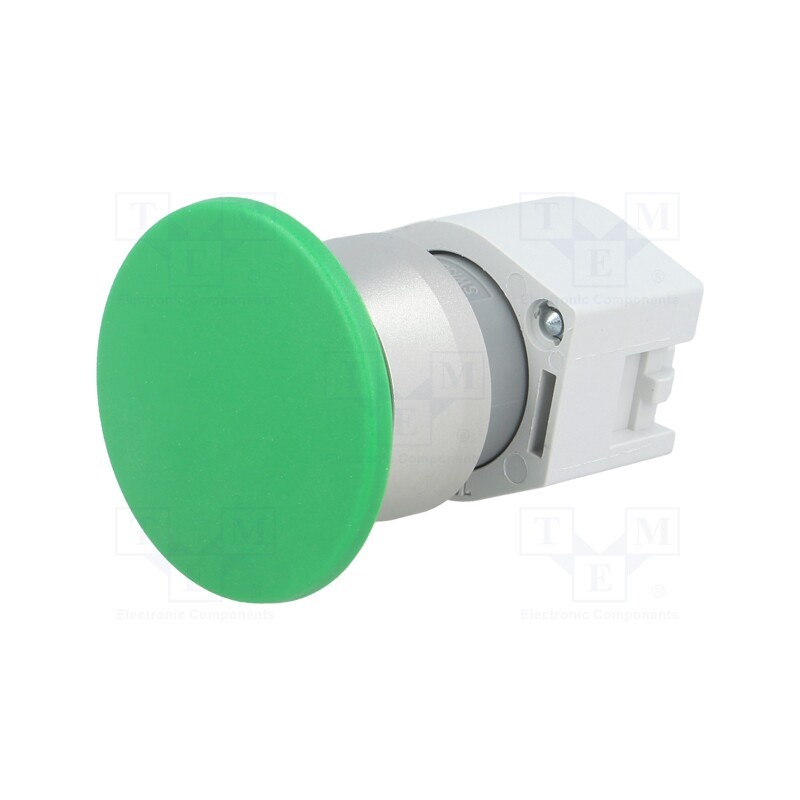 1 pcs x EAO - 704.071.5 - Switch: push-button, 22mm, Stabl.pos: 1, green, none, IP65, mushroom