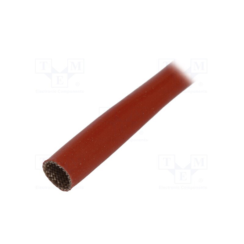 100 m x FAVIER - SCS4KV 12.0 RB 100 - Insulating tube, fiberglass, brick red, -60÷250°C, Øint: 12mm
