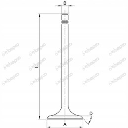 Intake valve oe41 00 x 9 00mm claas renault fendt