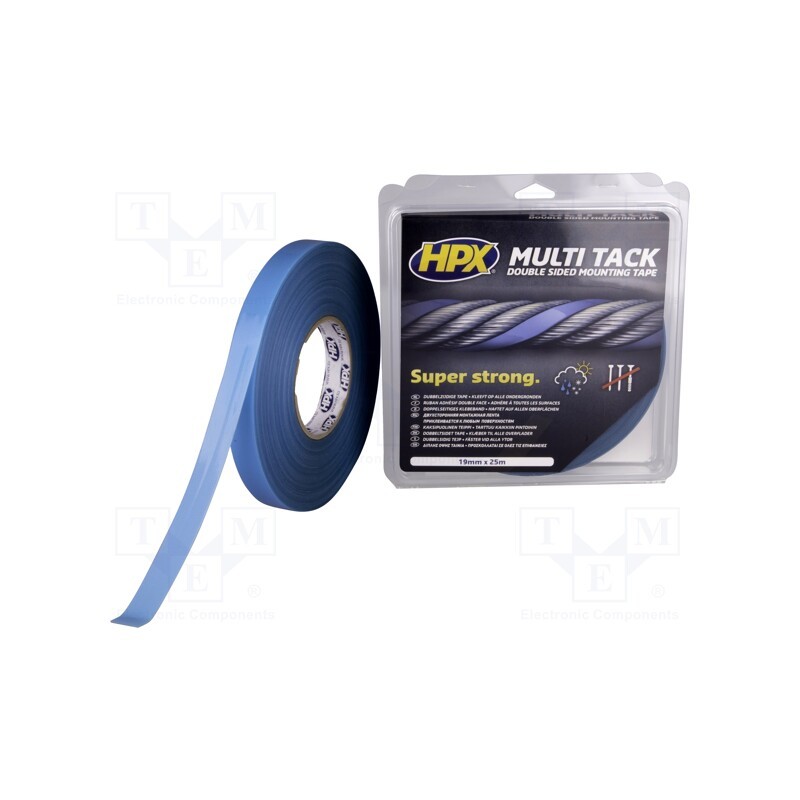 1 rol x HPX - PA1925 - Tape: fixing, W: 12mm, L: 25m, Thk: 0.8mm, double-sided, max.75°C