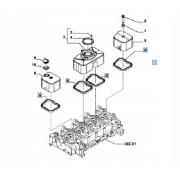 Valve cover gasket new holland case 5040535