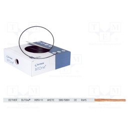100 m x BITNER - IG2051.10 - Wire, BiTOne,H05V-K, stranded, Cu, 0.75mm2, PVC, white, 300V,500V