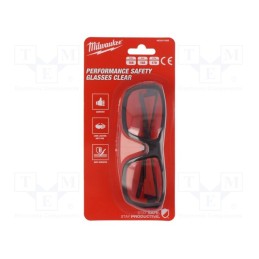 1 pcs x Milwaukee - 4932471883 - Safety spectacles, Lens: transparent