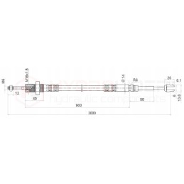 Joystick turn splitter cable for 3000 forks