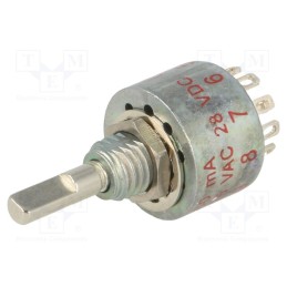 1 pcs x C&K - MA00-L1-N-Z-Q-D - Switch: rotary, Pos: 10, 0.25A/125VAC, 0.25A/28VDC, Poles number: 1