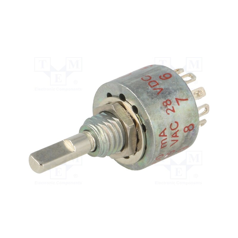 1 pcs x C&K - MA00-L1-N-Z-Q-D - Switch: rotary, Pos: 10, 0.25A/125VAC, 0.25A/28VDC, Poles number: 1