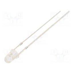 1 pcs x OPTOSUPPLY - OSG5TA3Z71A - LED, 3mm, green, 1560÷2180mcd, 70°, Front: convex, 2.8÷3.6V