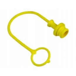 Euro plug cover for hydraulic socket, yellow