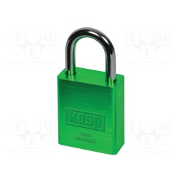 1 pcs x KASP - K14040GRED - Padlock, aluminium, hardened steel shackle,double bolted, gates