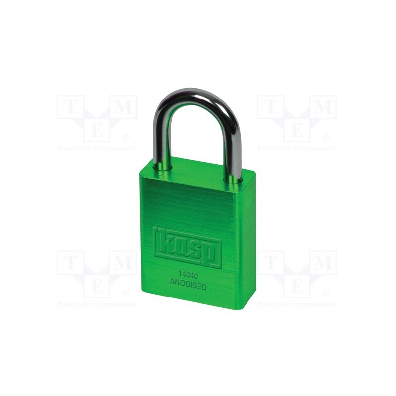 1 pcs x KASP - K14040GRED - Padlock, aluminium, hardened steel shackle,double bolted, gates