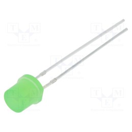 1 pcs x OPTOSUPPLY - OSG5TA57E4A - LED, 5mm, green, 330mcd, 140°, Front: flat, 2.9÷3.6V, No.of term: 2
