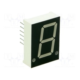 2 pcs x LUCKYLIGHT - KW1-802ASA - Display: LED, 7-segment, 20.4mm, 0.8', No.char: 1, red, 3.2÷4mcd