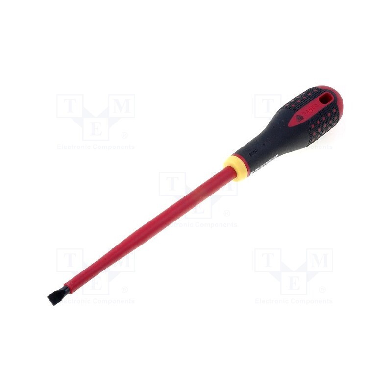 1 pcs x BAHCO - BE-8065S - Screwdriver, insulated, slot, 8,0x1,2mm, Blade length: 175mm