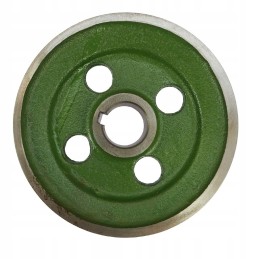 The pulley III and the tension wheels are lifted by a cast iron roller