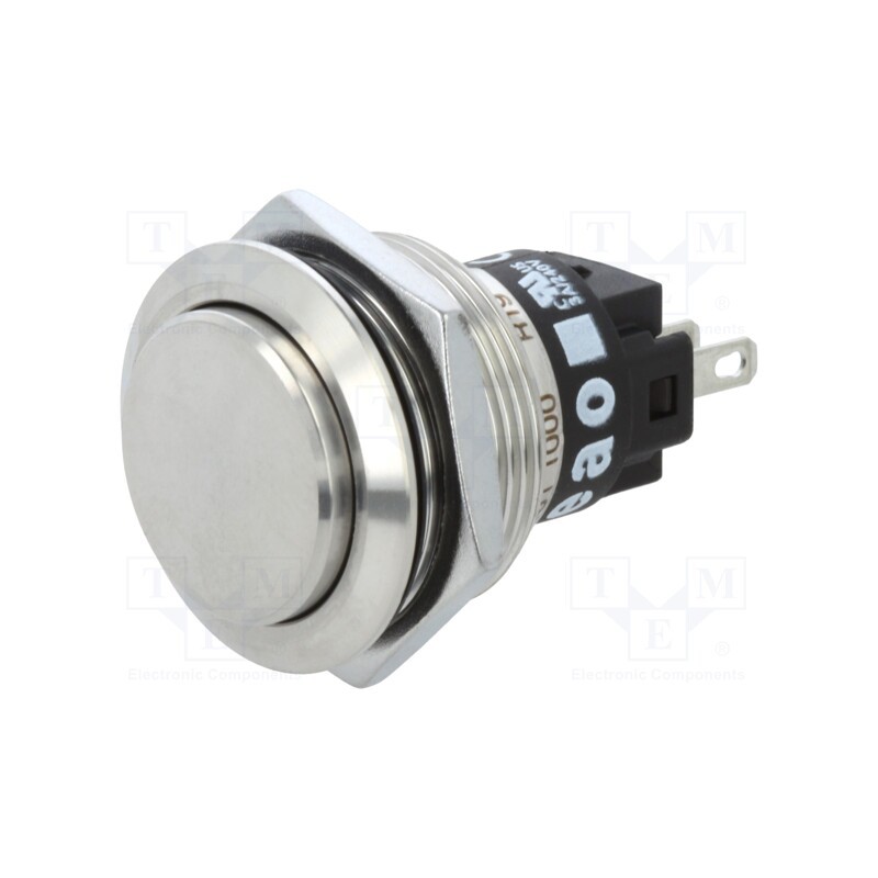 1 pcs x EAO - 82-6161.1000 - Switch: vandal resistant, Pos: 2, SPDT, 3A/240VAC, 3A/240VDC, Ø22mm