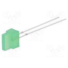 1 pcs x OPTOSUPPLY - OSG5TA7234B - LED, rectangular, 1.8x7.05mm, green, 330÷500mcd, 30°, Front: flat