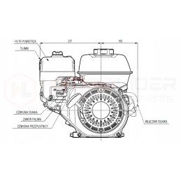 Internal combustion engine honda gx160 ut2sx40h pump 2 45cm